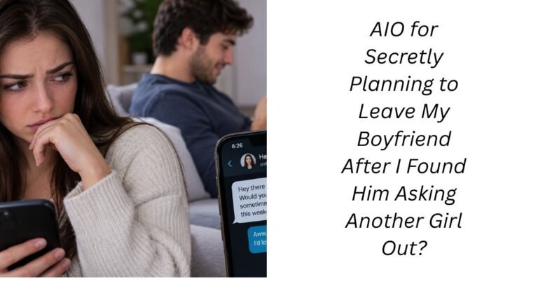 AIO for Secretly Planning to Leave My Boyfriend After I Found Him Asking Another Girl Out?