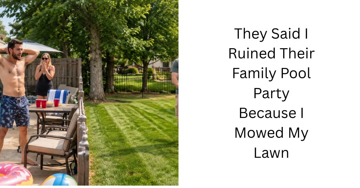 They Said I Ruined Their Family Pool Party Because I Mowed My Lawn