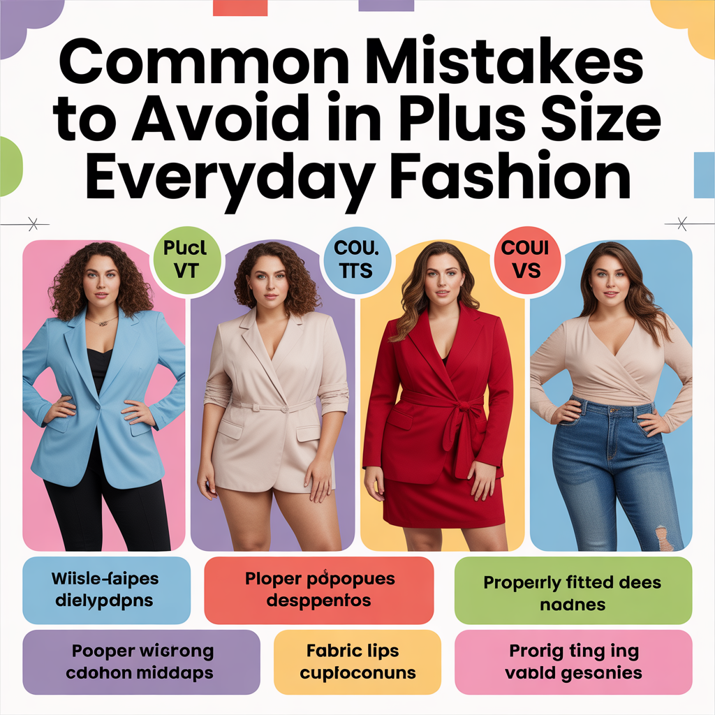 Comparison of ill-fitting and well-fitted plus size everyday outfits