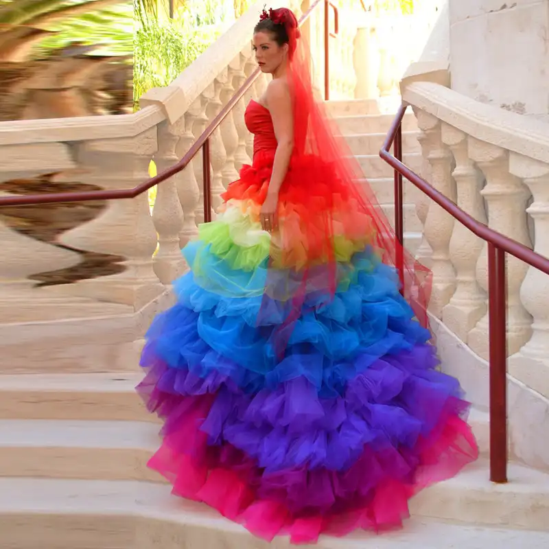 The Bride Who Wore a Rainbow-Colored Gown
